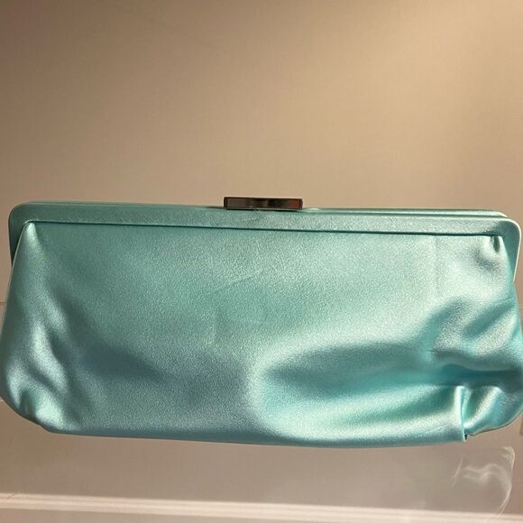 Tiffany & Co Satin Holly Clutch - Blue - Picture 9 of 16